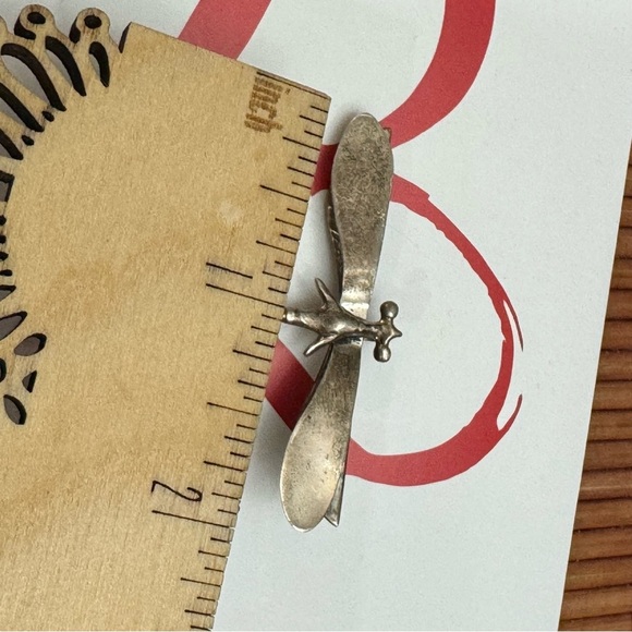 Vintage Mexico Sterling Silver 925 Dragonfly Brooch Pin Figural Fine Jewelry - Picture 9 of 9